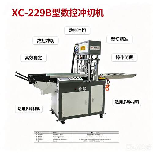 XC-229B数控冲切机EVA鞋底后跟半叉片自动裁断机全自动液压裁