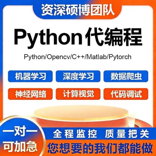 python代编程爬虫深度学习接单数据代码编写答疑调试程序跑通指导