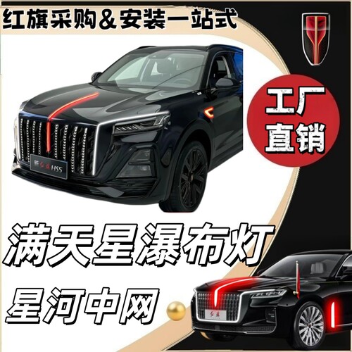 红旗中网瀑布灯满天星格栅流光灯