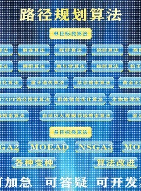 matlab路径规划算法遗传算法蚁群粒子群狼群算法无人机python代编