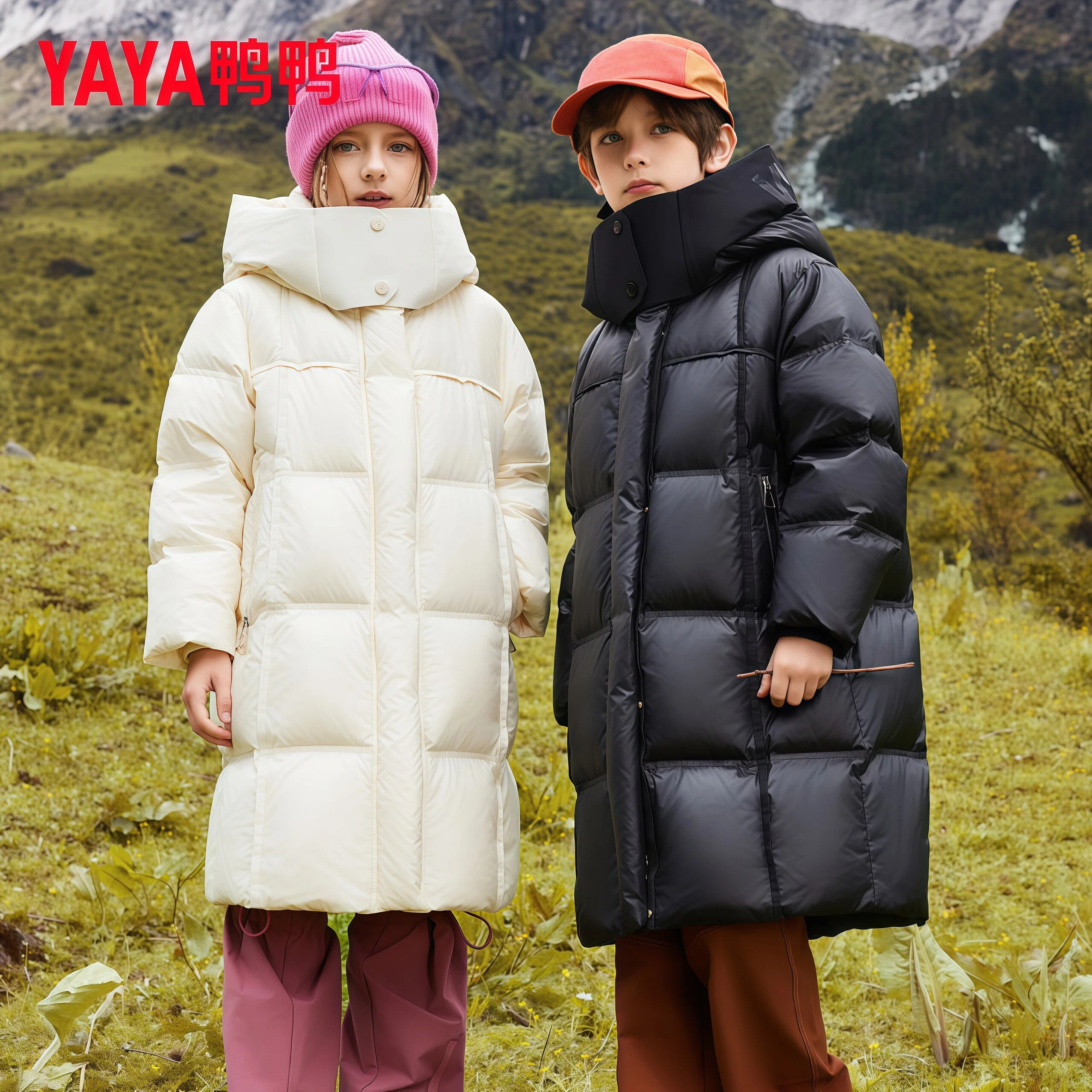童装羽绒服长款男女儿童