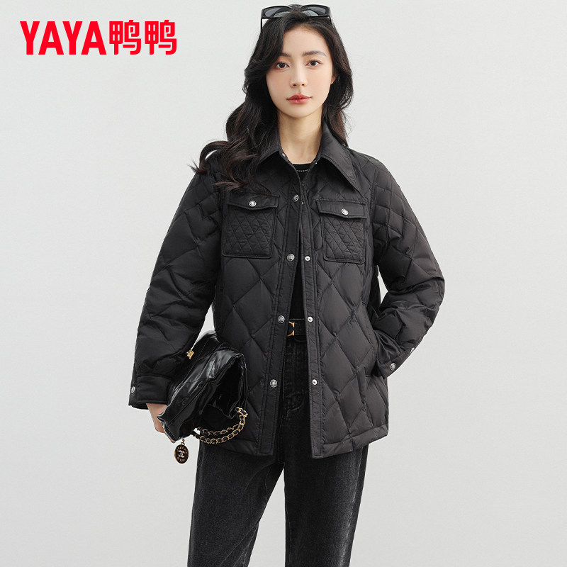 女款衬衫领轻薄羽绒服