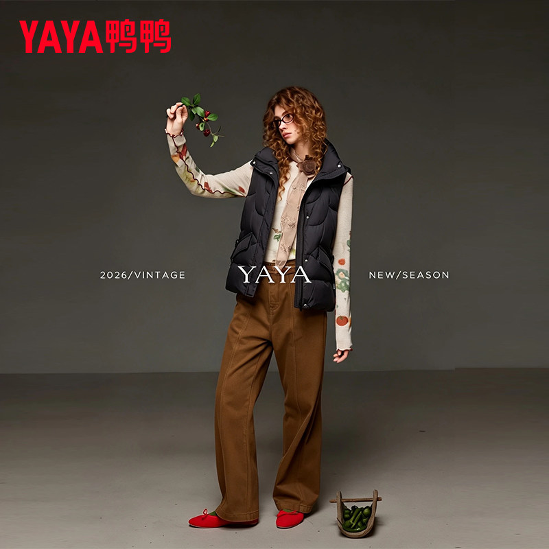 冬季白色羽绒马甲女宽松