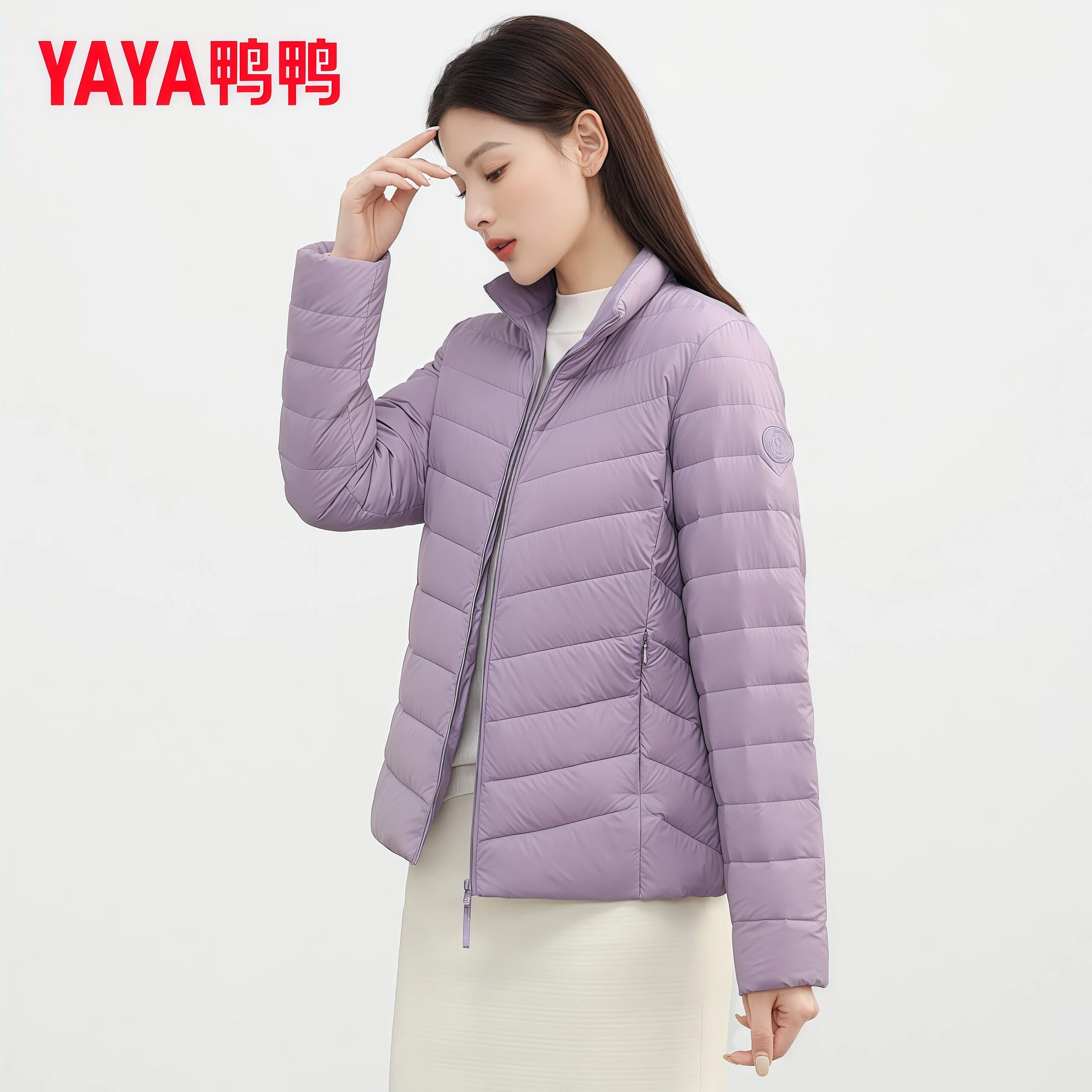 鸭鸭集团旗舰店轻薄冬季羽绒服女26年秋冬季时尚韩版大码立领外套
