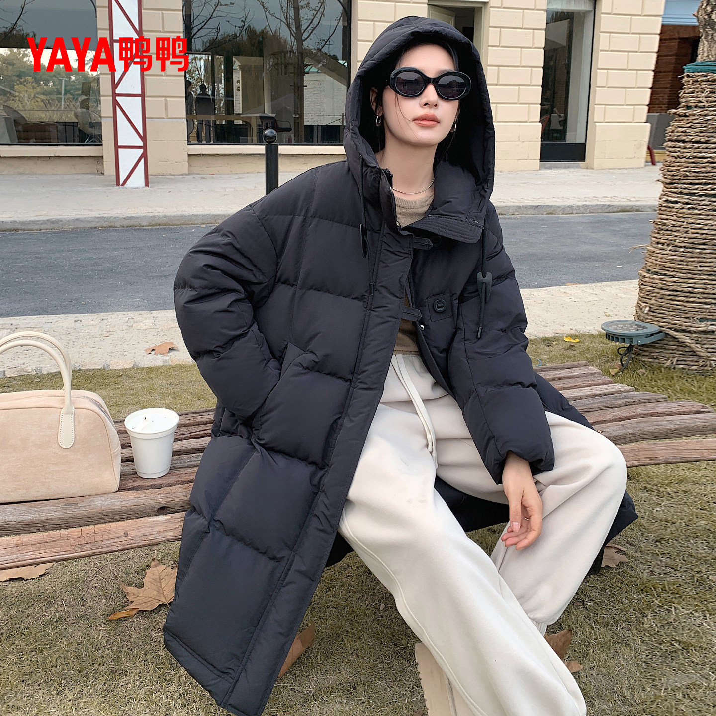 鸭鸭冬季长款羽绒服女2026新款百搭小个子加厚保暖休闲正品外套潮
