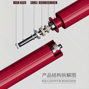输送带89托辊滚筒上下平行滚筒托辊传送带无动力托辊轮输送机配件