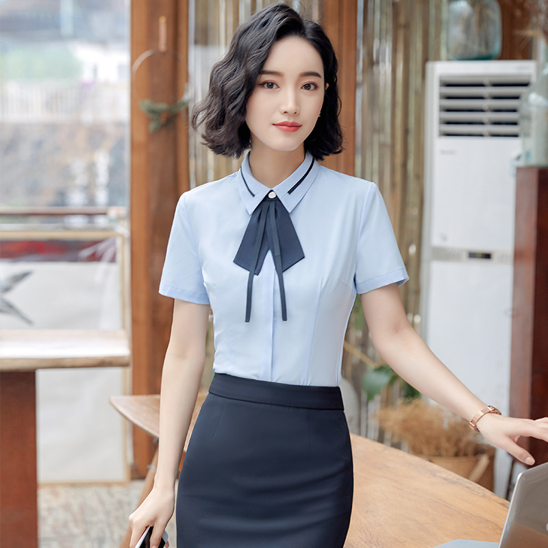 酒店工作服女短袖夏季收银服务员前台大厅领班经理衣服职业装定制