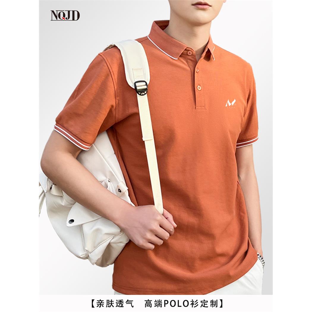 高端POLO衫定制工作服印logo夏季短袖T恤企业咨询服务商务广告衫图片