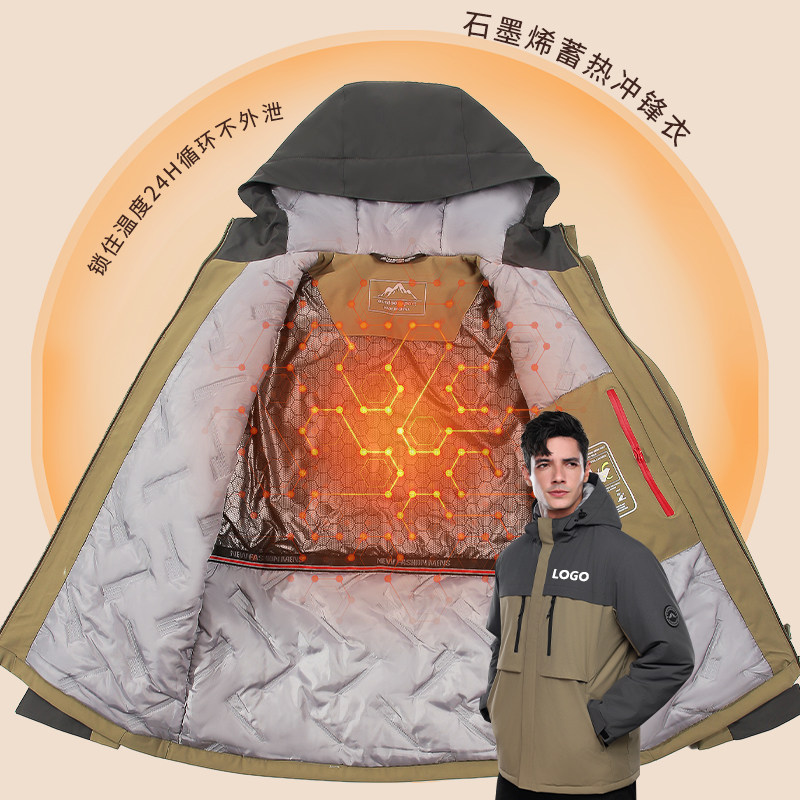 劳保棉袄男冬季棉服工作服冲锋衣定制铁路局棉衣冬袄加绒上衣保暖