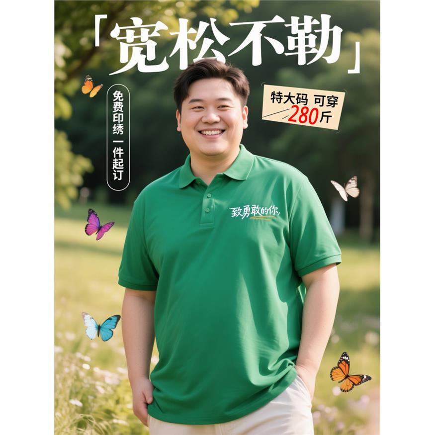 爱艾珈10XL特大码工作服定制polo衫印logo加肥加大T恤短袖工装夏