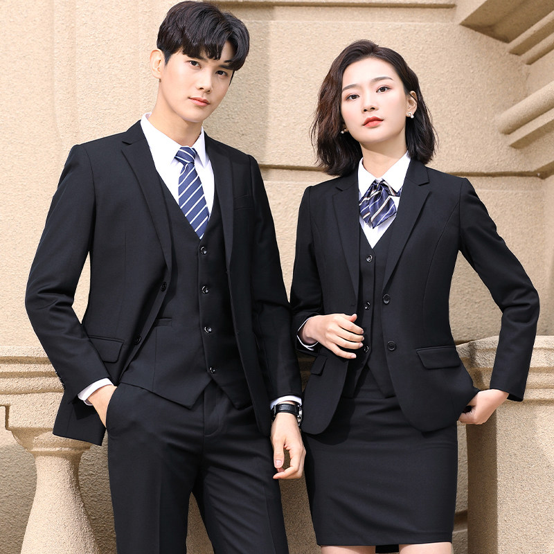 西装职业套装酒店服务员工作服高档酒店饭店经理领班衣服定制男女