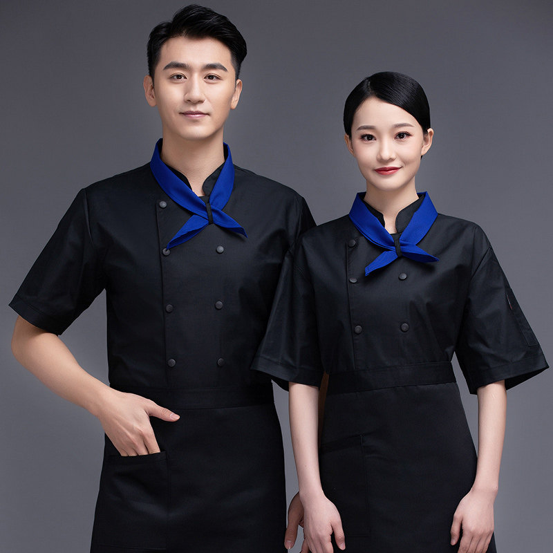 好先生同款厨师服定制夏季短袖星级酒店饭厅大厨套装餐饮男女