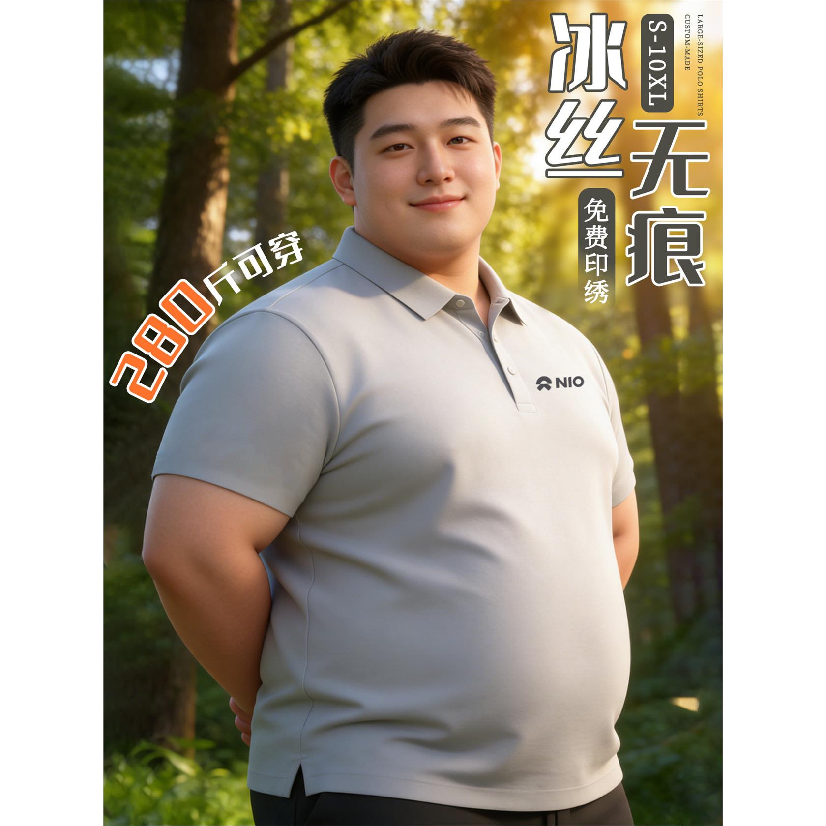 10XL大码无痕冰丝polo衫工作服定制印logo团体文化衫翻领短袖T恤图片