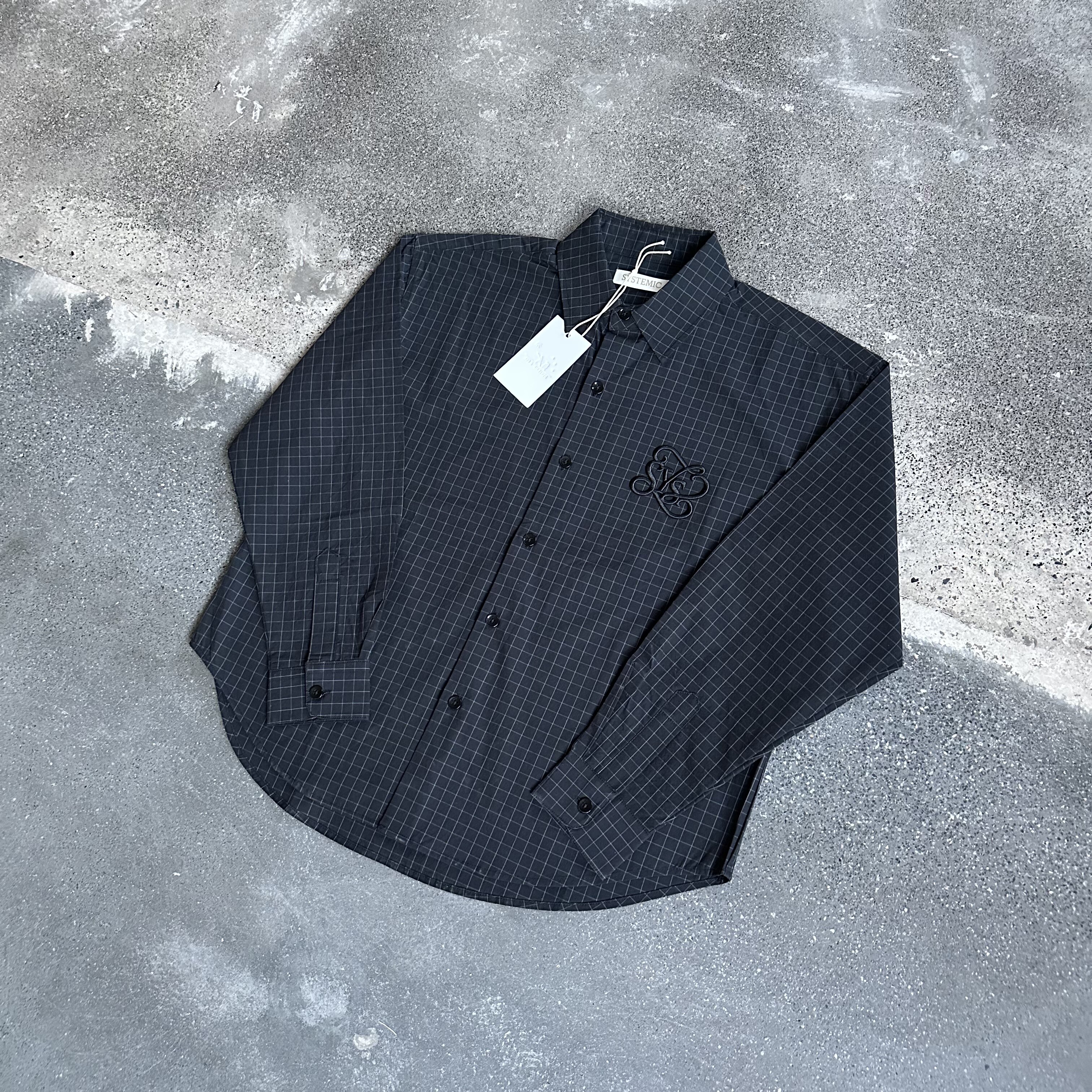 thumbnail for T-Systemi* Checkered Black Shirt