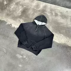 F-Experment* Washed Gradient Black Hoodie