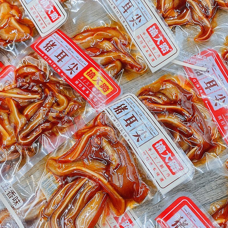 搞大路猪耳朵香辣熟食即食独立小包袋装耳朵下酒菜麻辣小吃零食