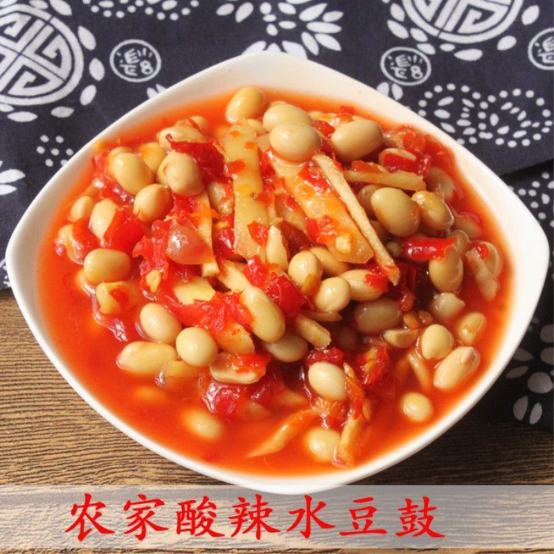 湘西特产风味 农家自制水豆豉 泡菜 豆豉凉菜酸爽开胃下饭菜
