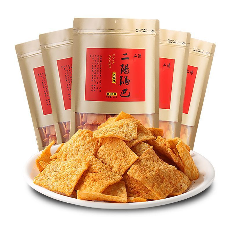 二阳锅巴襄阳特产400gx5花椒麻辣零食休闲小吃大礼包酥脆爆辣卧龙