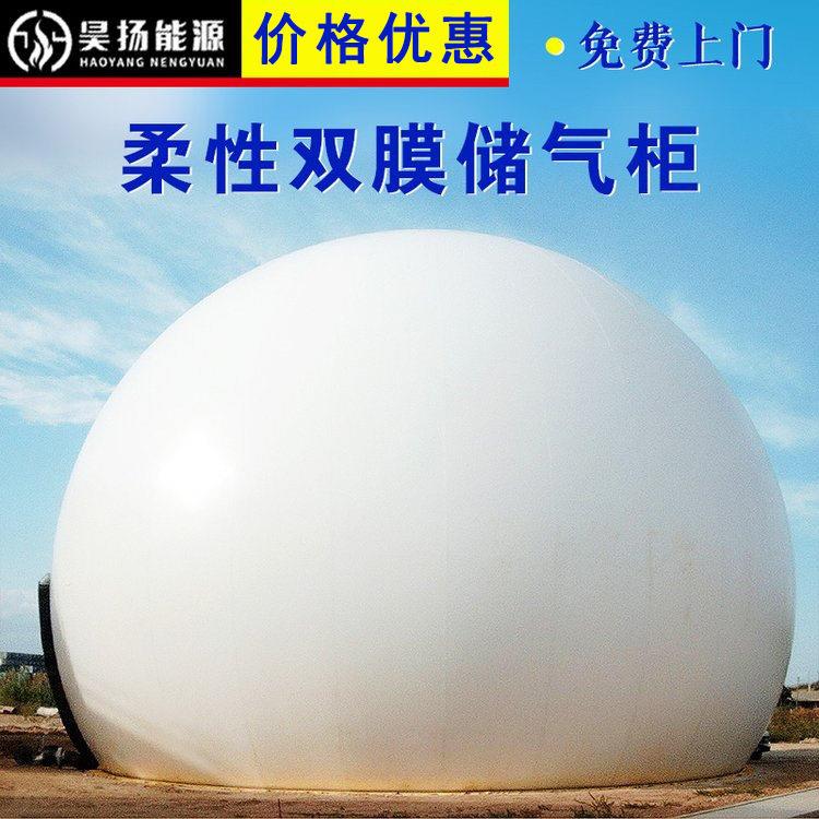 昊扬沼气收集装置大中小型猪场用PVDF白色储气包双膜储气柜