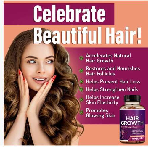 现货TK亚马逊热销生物素头发胶囊 HAIR GROWTH biotin60粒
