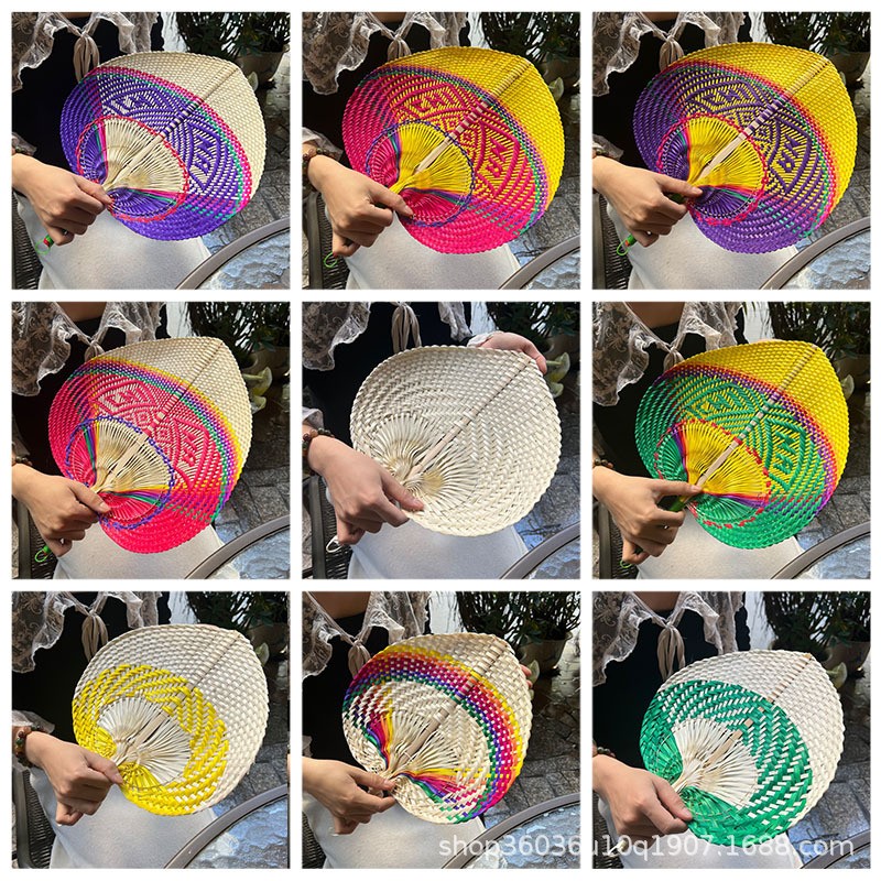 越南手工竹编装饰扇子宝宝驱蚊