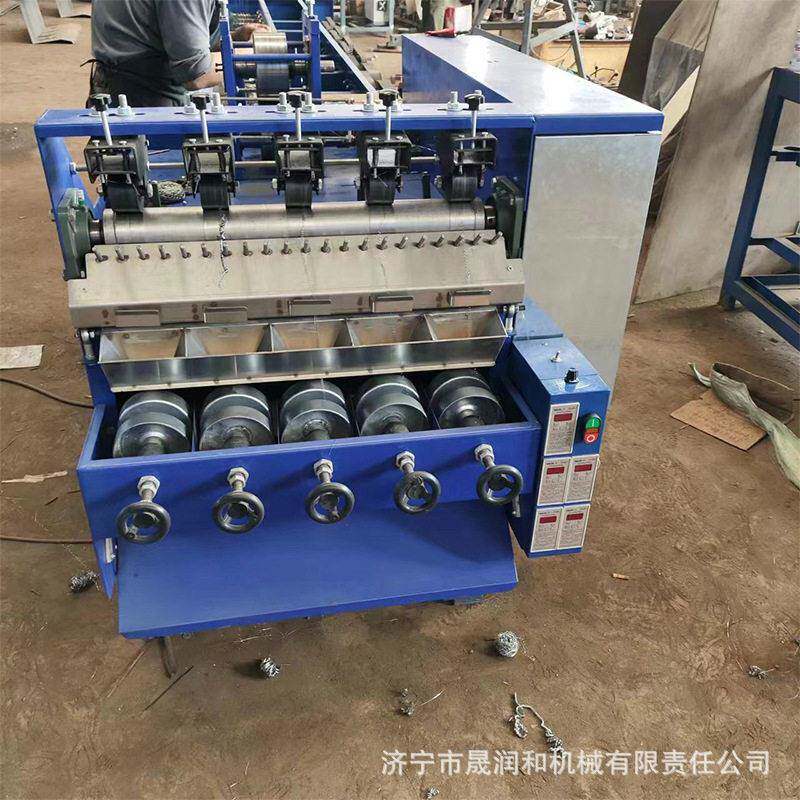 出口钢丝球生产设备4线4球不锈钢丝缠球机厨房清洁用品加工机械