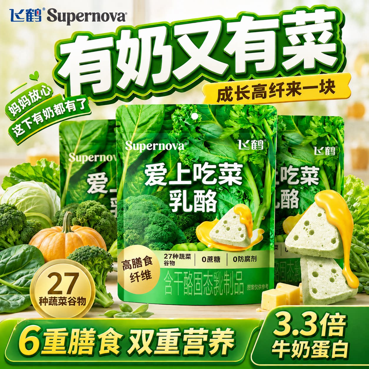 蔬菜奶酪优质奶源精选奶酪零食