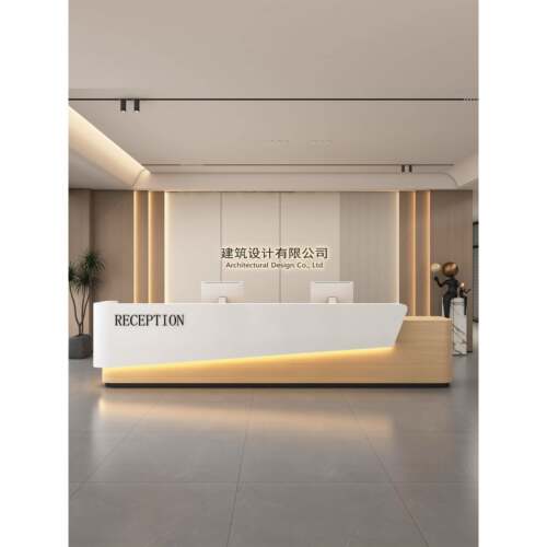 简单公司前台接待前台酒店大厅服务台前台销售部酒吧收银台