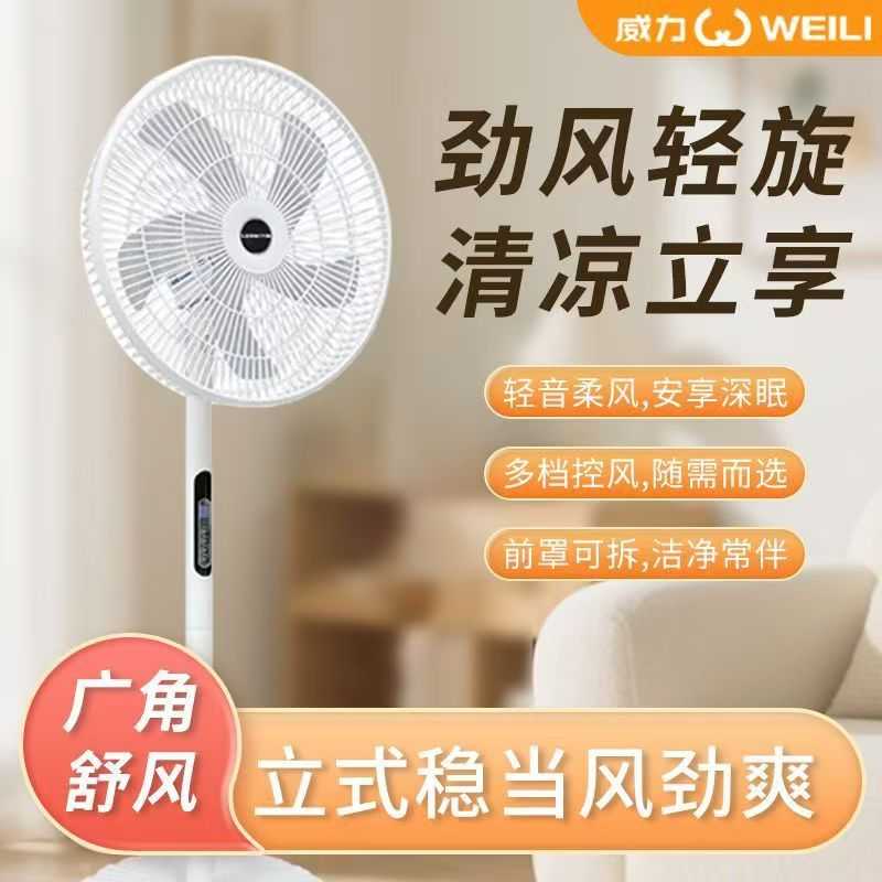 威力16寸电风扇落地家用遥控风扇超定时礼品一件起批大风力图片