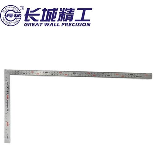 长城精工角尺高精度90度直角尺木工加厚大号不锈钢拐尺250*500mm