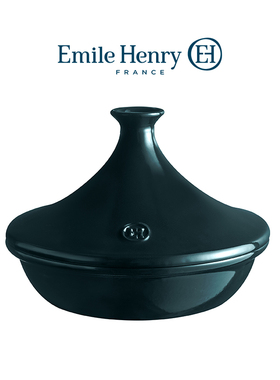 法国Emile Henry摩洛哥塔吉锅蓝色陶瓷炖煮砂锅焖烧锅烹饪煲仔饭
