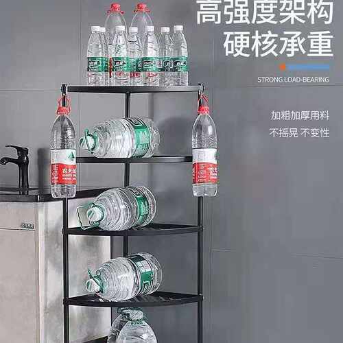 卫生间置物架落地式家用不锈钢厨房角架厕所三角架浴室脸盆收纳架