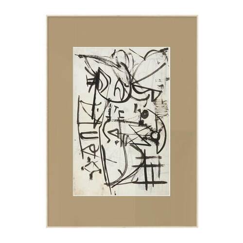 丘山生活现代抽象艺术装饰画线条黑色FranzKline大师高级感挂画