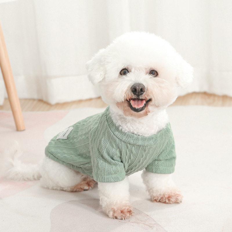 厂家直供宠物衣服保暖毛衣比熊泰迪狗狗衣服秋冬装针织毛衣打底衫