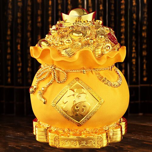 聚宝盆存钱罐只进不出大人家用大容量创意客厅装饰储蓄罐个性钱袋
