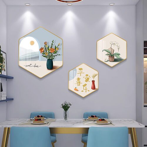 餐厅装饰画大气2024新款花卉清晰治愈系餐桌墙面饭厅挂画客厅壁画