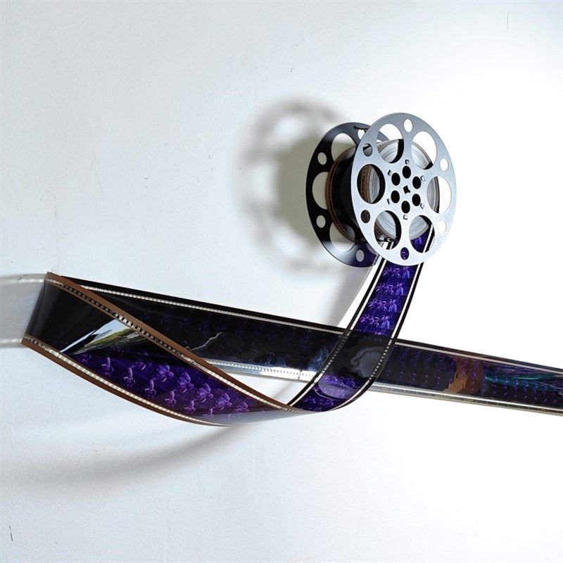 怀旧复古老电影35毫米70mm电影胶片拷贝铁片夹片盘直径17.8cm摆件