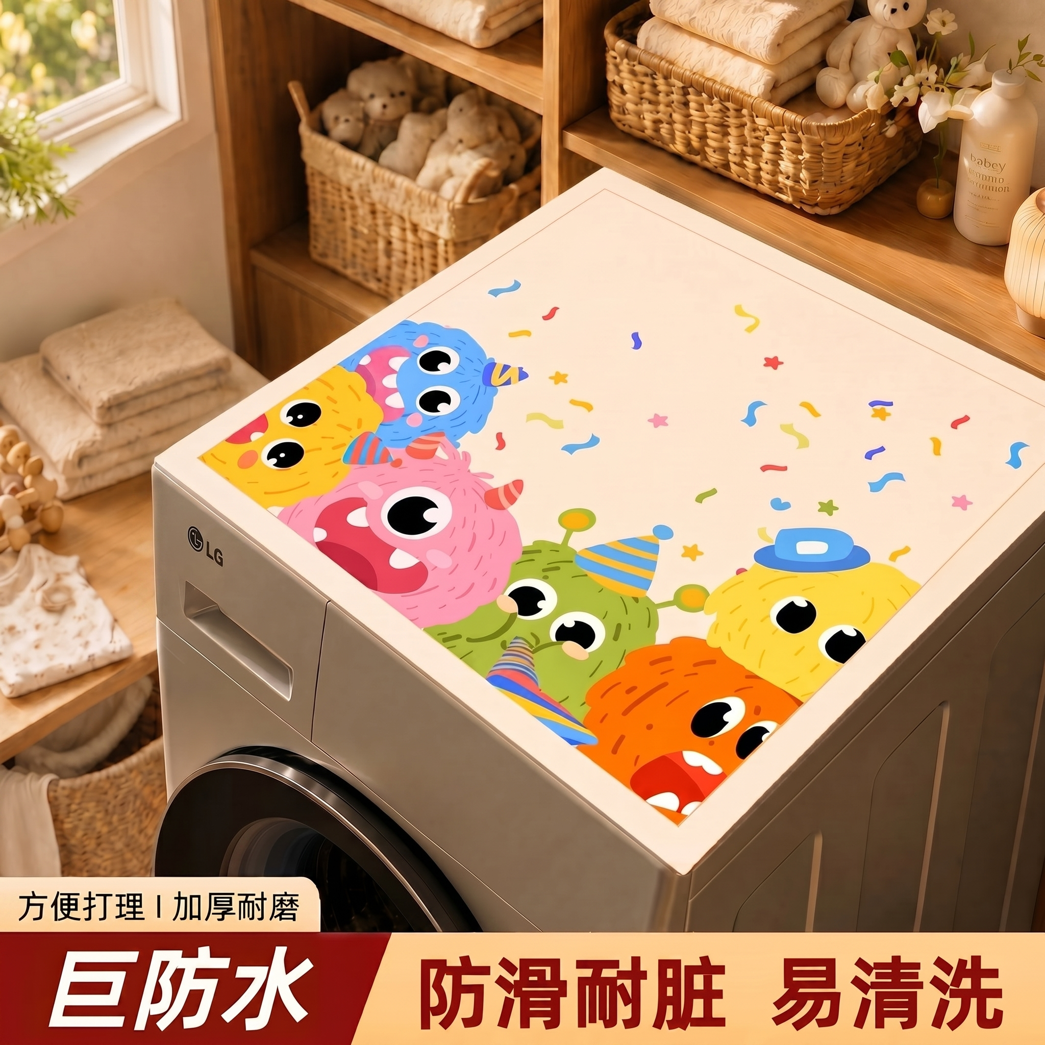 洗衣机垫子防水防滑防尘免洗