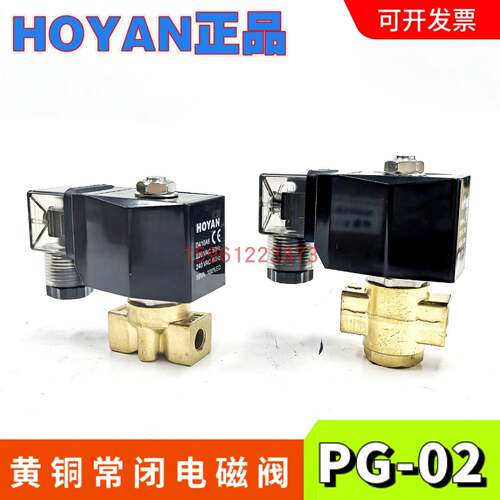 HOYAN高压电磁阀PG-02/AC380V AC220V吹气瓶G1/4压力50BAR通经2.5