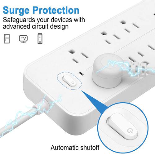 跨境爆款1转6美规插排3USB1typeC接口