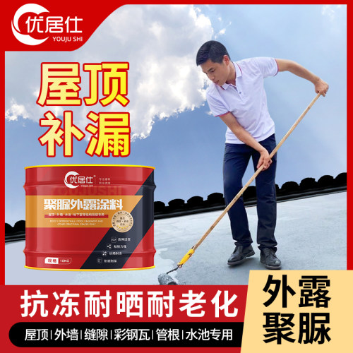 屋顶防水补漏涂料防漏胶楼顶房顶堵漏王卷材平房裂缝漏水液体材料