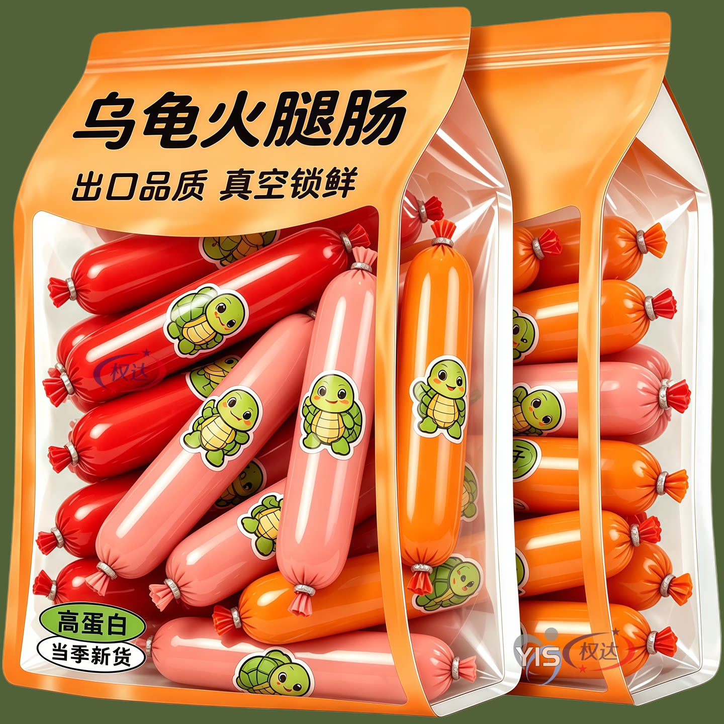 乌龟专用火腿肠高钙龟粮草龟营养高蛋白巴西龟幼龟金钱龟食物通用