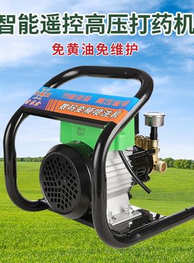 变频遥控电动打药机农用果树12V48/60/72V220V高压喷雾器洗车机
