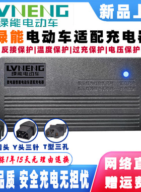 绿能电动车智能充电器48V12AH60V20AH72伏32AH96V50AHN脉冲电瓶车