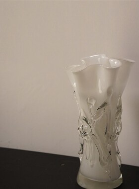 一枚橙 中古花瓶摆件样板房售楼部客厅琉璃法式餐桌电视柜花器