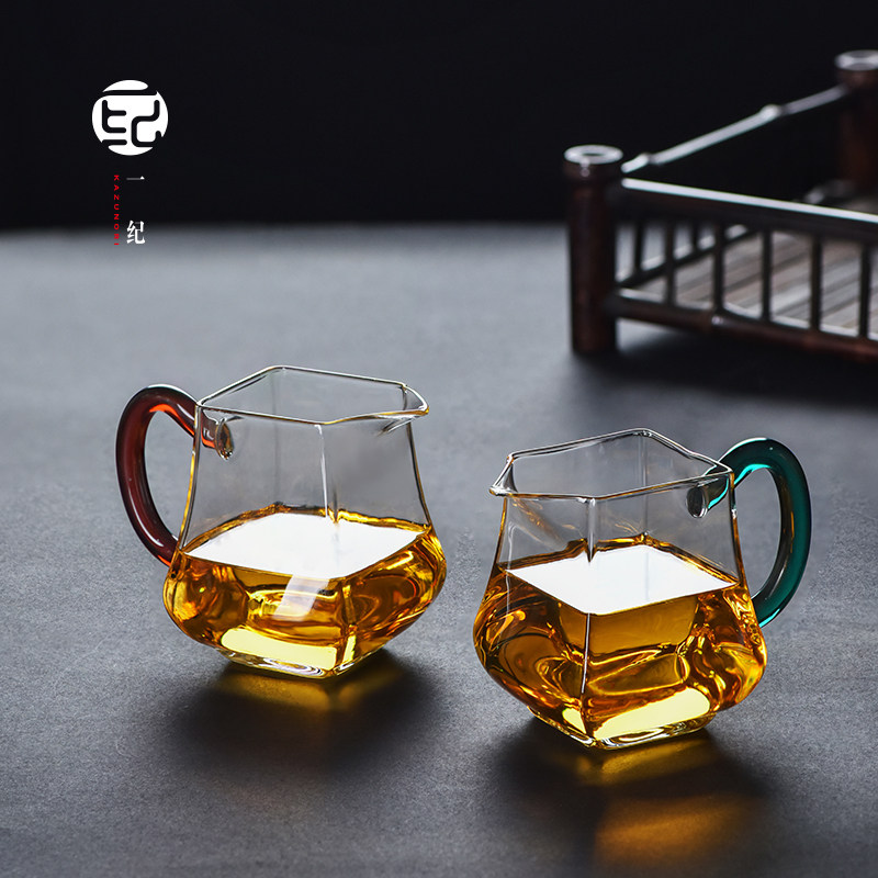 大号四方玻璃公道杯加厚耐热透明匀杯高档公杯家用功夫茶海分茶器