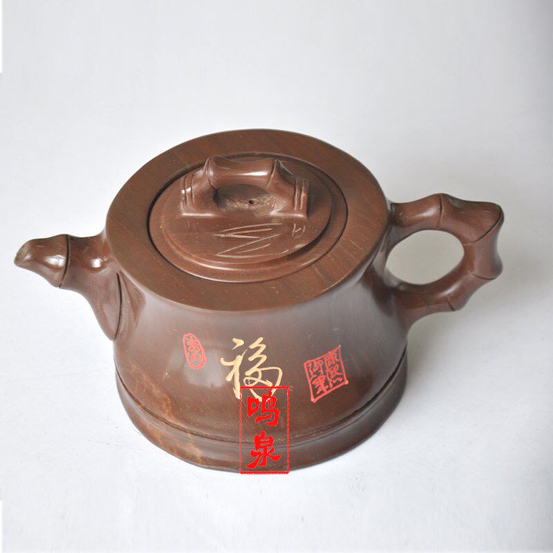 山东木鱼石竹节福茶壶/精品木鱼石功夫茶壶茶中华木鱼石茶具茶杯
