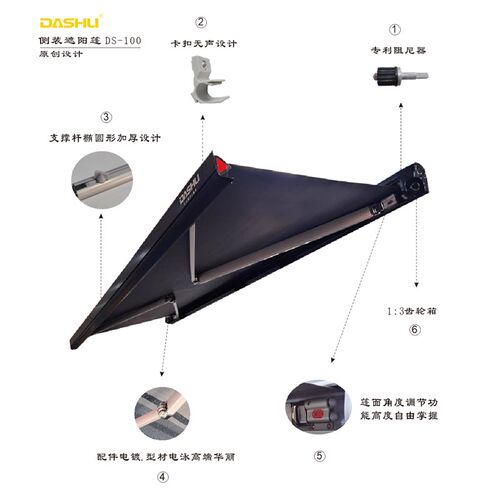 第二代抗风型高端房车遮阳篷 车边帐篷 房车遮雨棚 汽车遮阳帘