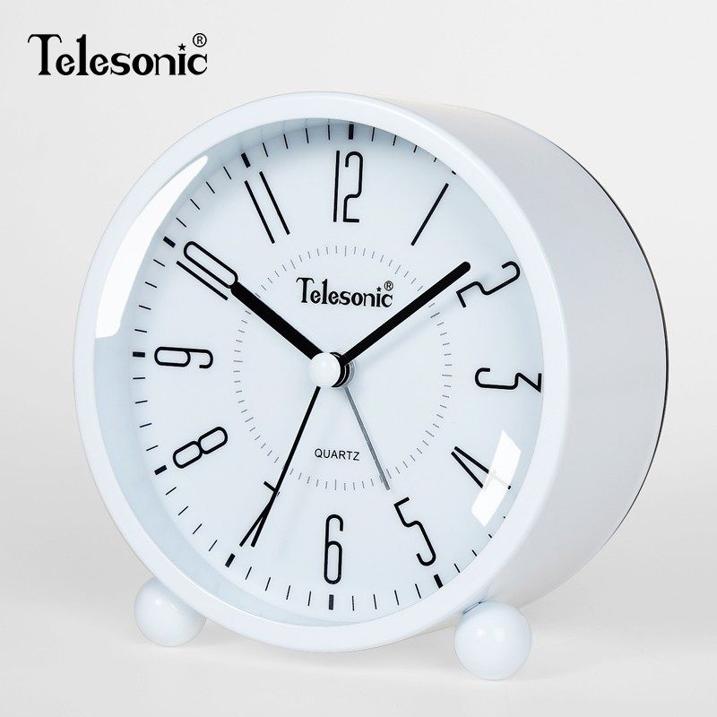 TELESONIC/天王星座钟静音台钟懒人小闹钟学生卧室闹钟儿童床头钟