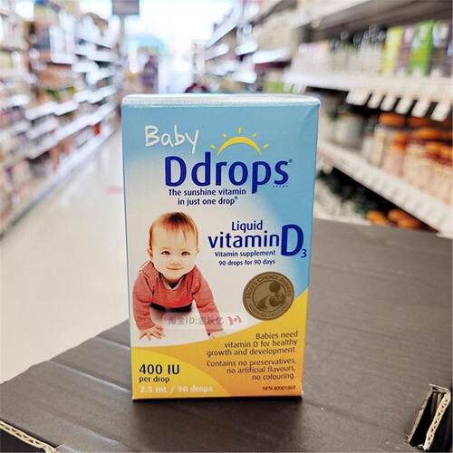 ()加拿大baby Ddrops维生素D3新生儿液体维生素营养补充滴剂